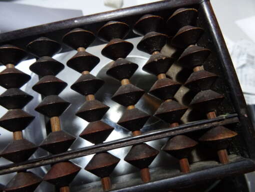 Vintage Chinese abacus van hout