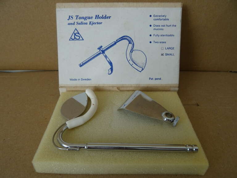 Vintage JS Tongue Holder and Saliva Ejector