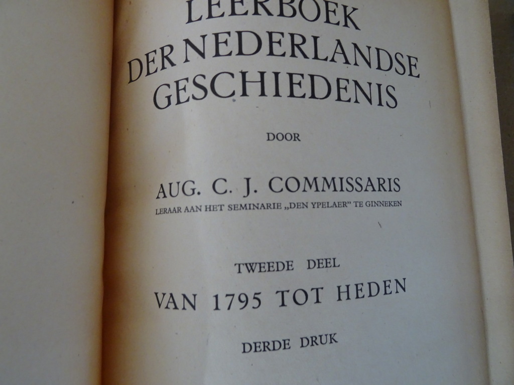 Aug. C. J. Commissaris Leerboek der Nederlandse geschiedenis Aug. C. J. Commissaris Leerboek der Nederlandse geschiedenis