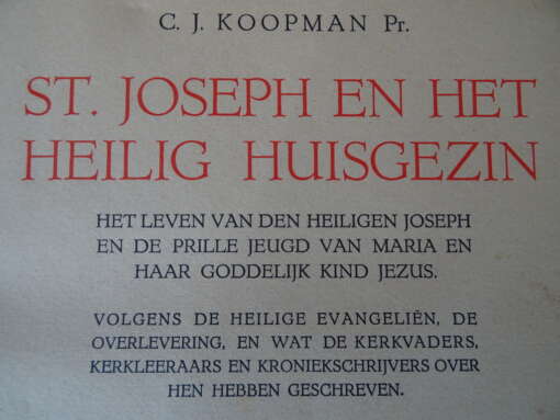 C. J. Koopman Pr. St. Joseph en het Heilig huisgezin