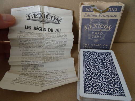 Waddington's Lexicon card game vintage
