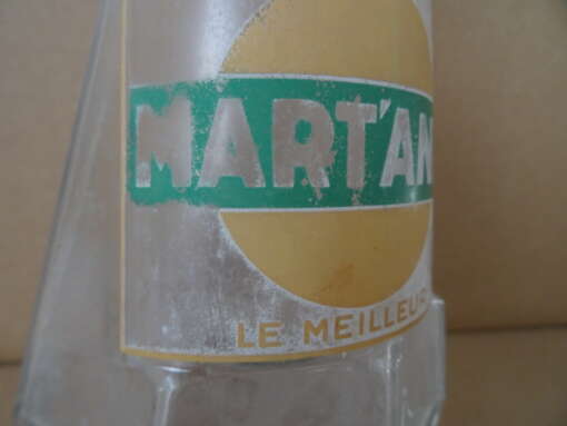 Vintage glazen karaf Martanis le meilleur
