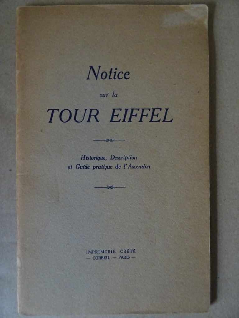 Notice sur la tour Eiffel Notice sur la tour Eiffel