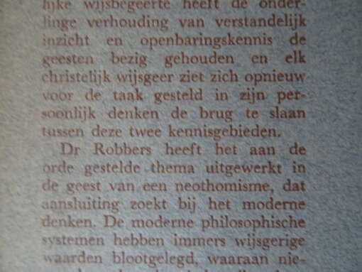 Dr H. Robbers S.J. Wijsbegeerte en openbaring