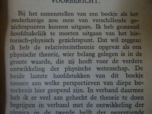 J. D. van der Waals Jr. De relativiteits-theorie