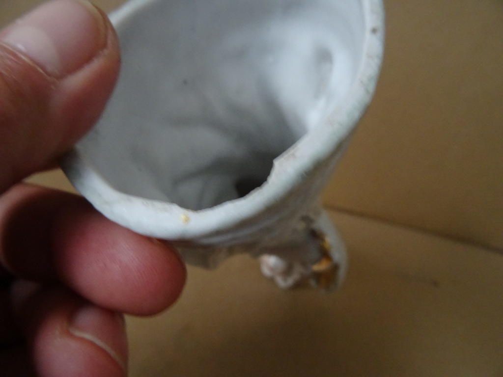 Antieke porseleinen engelen verguld 18cm - Afbeelding 21
