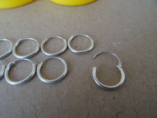 Collectie zilveren oorringen 12mm 925 STB