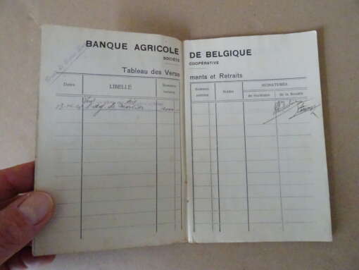 Antiek Livret de sociétaire a la Banque Agricole de Belgique