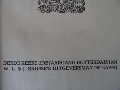 Dr. E Wiersum Rotterdamsch jaarboekje 1924