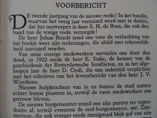 Dr. E Wiersum Rotterdamsch jaarboekje 1924