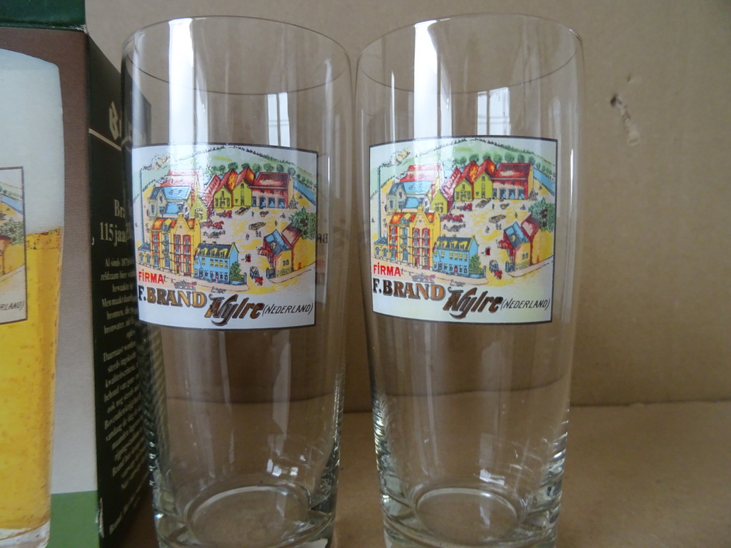 Brand bierglazen jubileumeditie 1986 nieuw Brand bierglazen jubileumeditie 1986 nieuw