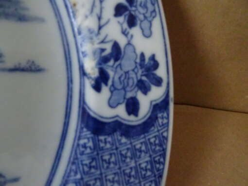 Antiek wandbord Chinees jachttafereel Regout of Mosa