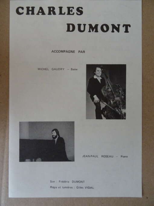 Charles Dumont Tournee 1980 boekjes