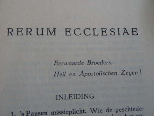 Rerum Ecclesiae Encycliek over de missies