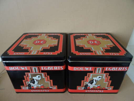 Vintage grote blikken Douwe Egberts anno 1753