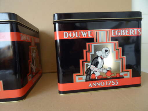 Vintage grote blikken Douwe Egberts anno 1753