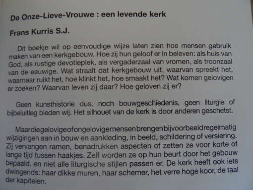 Frans Kurris S.J. De Onze-Lieve-Vrouwe: Een levende kerk
