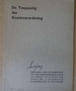 Mr. J. Overwater De Toepassing der Gratieverordening
