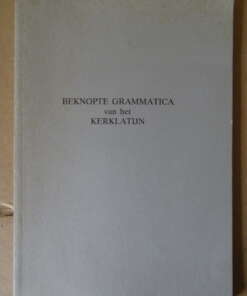 Drs. T. van Burink Beknopte grammatica van het kerklatijn