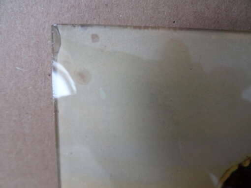 Het Angelus prent achter bol glas 24x18cm