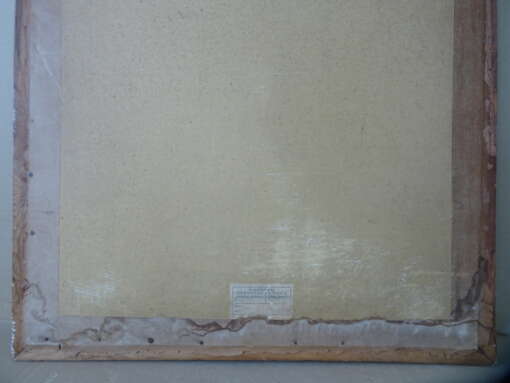 Antieke ets D. Harting Grimnessesluis Amsterdam 58x82cm