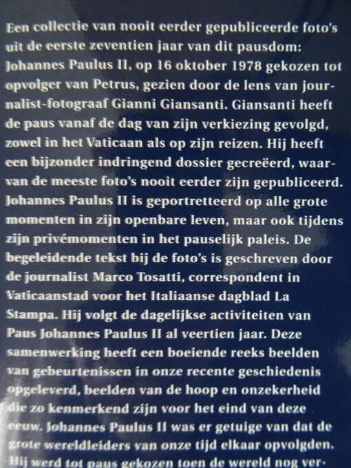 Gianni Giansanti Johannes Paulus II Portret van een paus