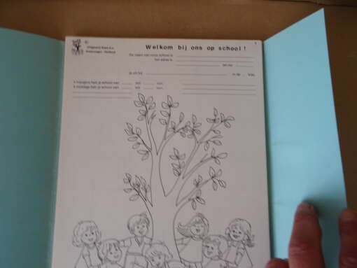 Knutselmap lagere school vintage