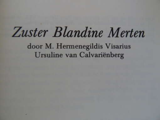 Ursuline van Calvarienberg Zuster Blandine Merten