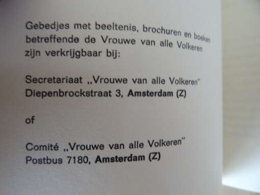 De boodschappen van de Vrouwe van alle Volkeren
