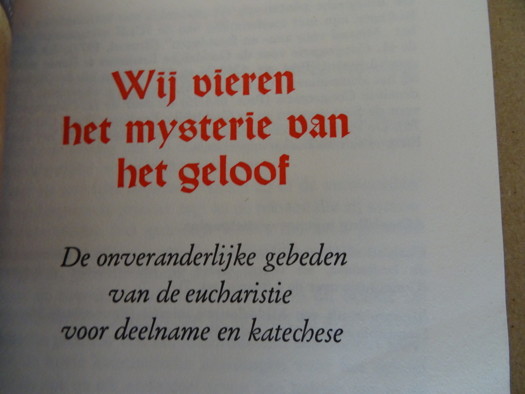 Dom Ambroos Verheul Wij vieren het mysterie van het geloof Dom Ambroos Verheul Wij vieren het mysterie van het geloof