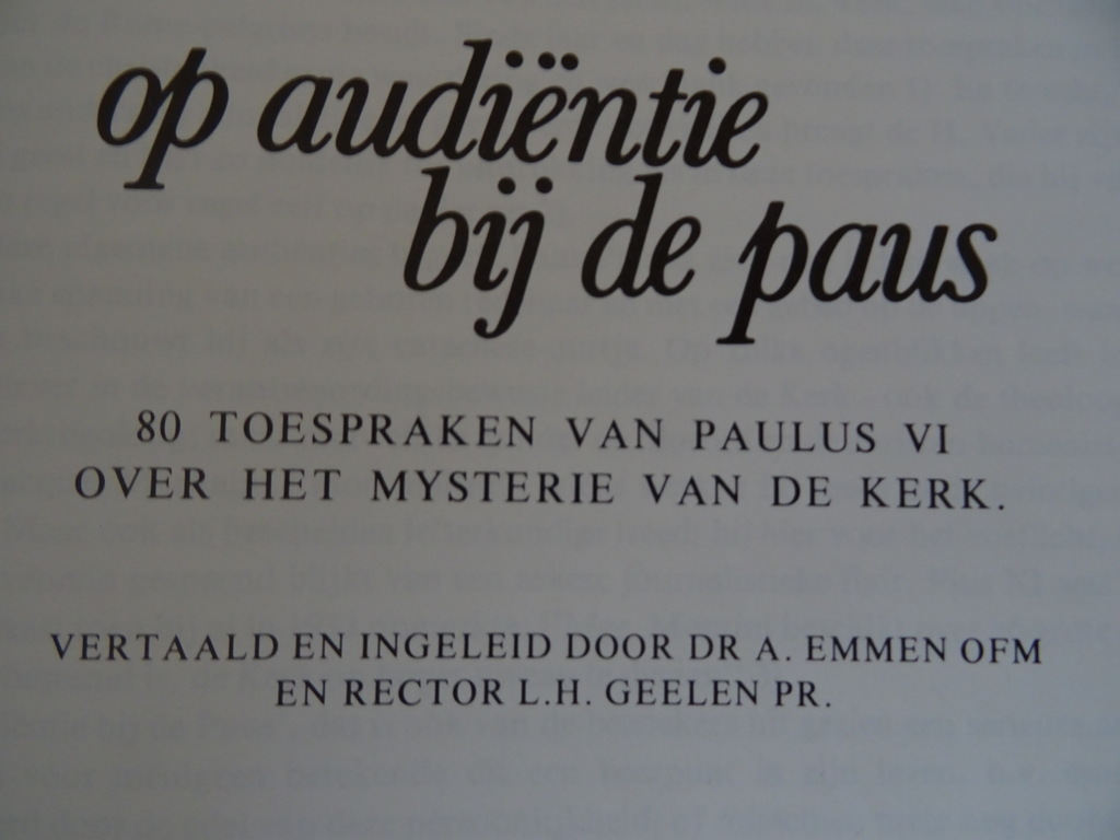 Op audiëntie bij de paus 80 Toespraken van Paulus VI - Afbeelding 8