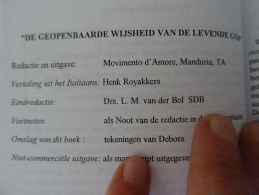 De geopenbaarde wijsheid van de Levende God V