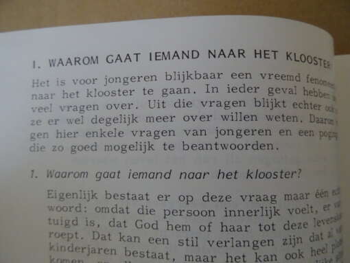 Bisdom Roermond Jongeren vragen kloosterlingen antwoorden