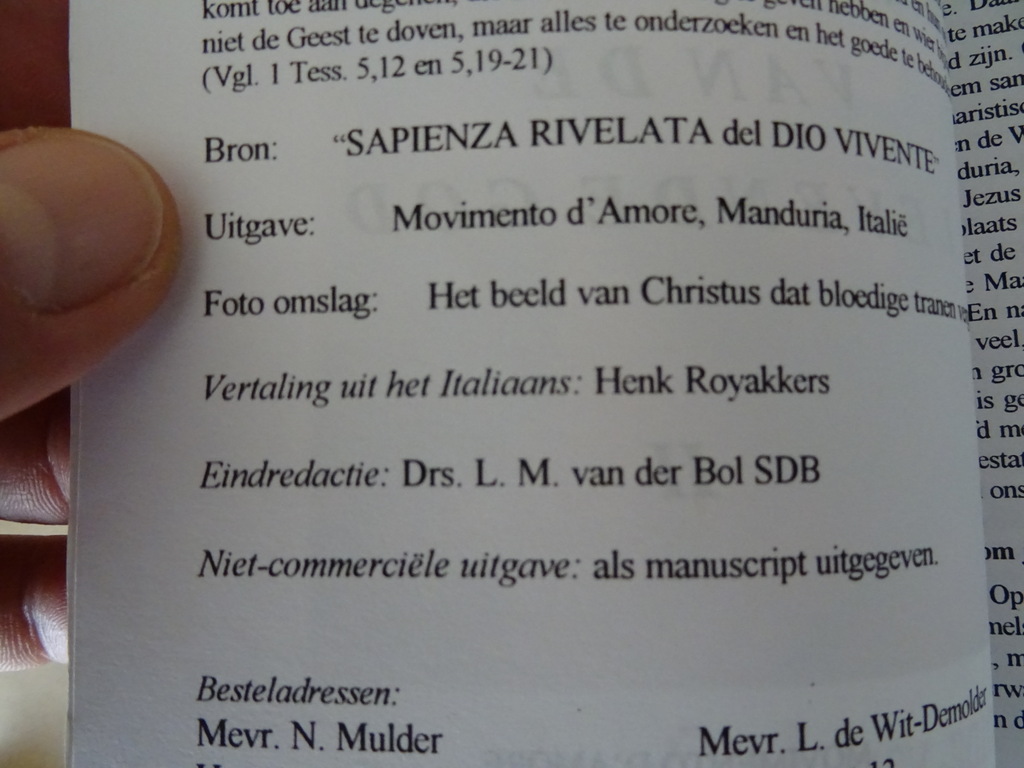 De geopenbaarde wijsheid van de Levende God II De geopenbaarde wijsheid van de Levende God II