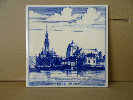 Delfts blauwe tegel Deltawerken Zeeland