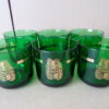 Set van zes vintage vergulde glazen