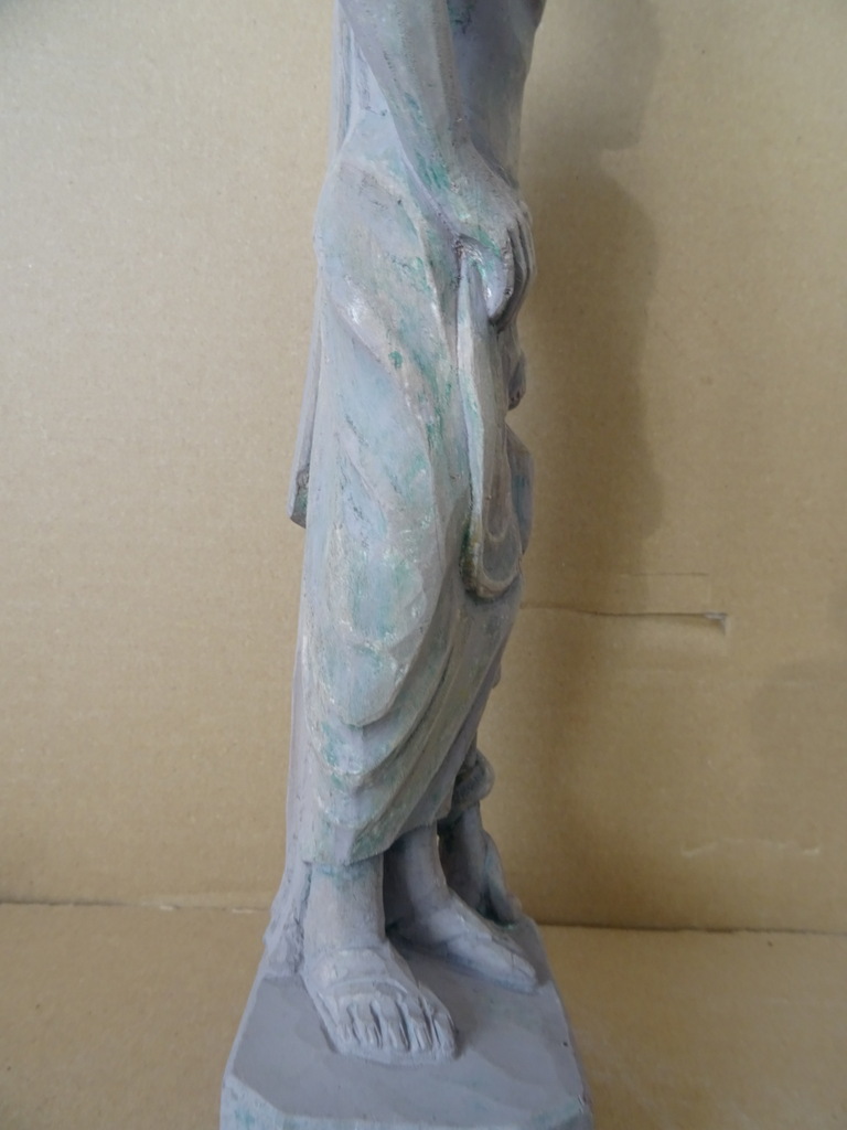 Houten beeld Asclepius God van de Geneeskunde 36cm Houten beeld Asclepius God van de Geneeskunde 36cm