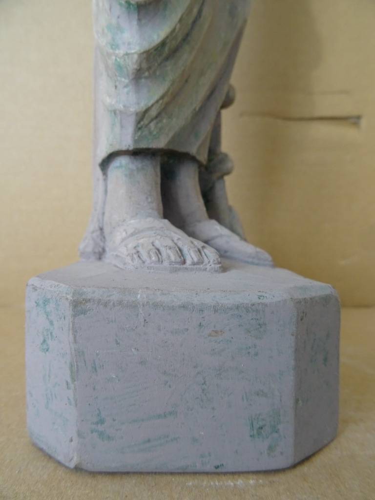 Houten beeld Asclepius God van de Geneeskunde 36cm Houten beeld Asclepius God van de Geneeskunde 36cm