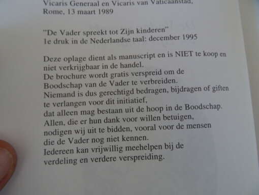 E. Ravasio De Vader spreekt tot zijn kinderen