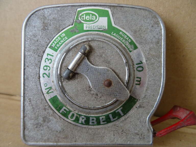 Vintage metalen rolmaat Dela No 2931