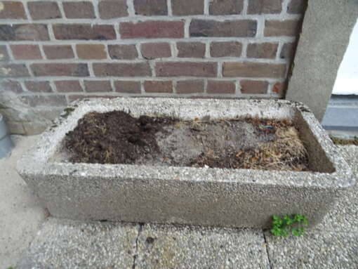 Vintage betonnen bloembakken voederbakken 4 stuks