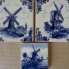 Delfts blauwe tegeltjes met molens