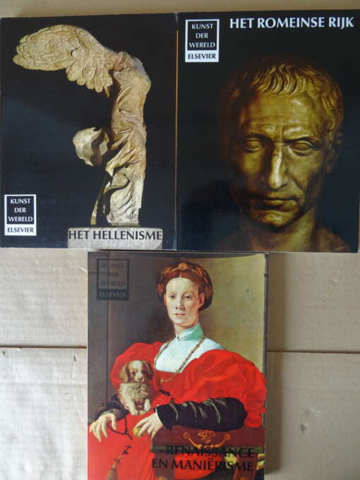 Elsevier Kunst in de wereld collectie van 3 boeken