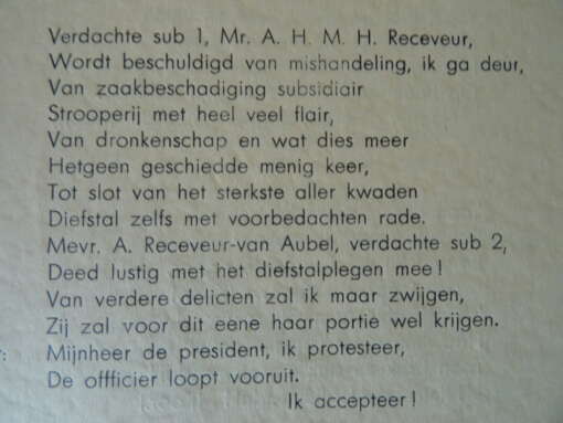 Buitengewone zitting op 30 april 1935 Huwelijksdag van Marthe en Toon