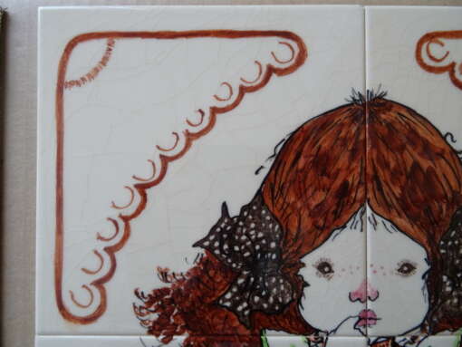 Mosa tegeltableau Sarah Kay vintage