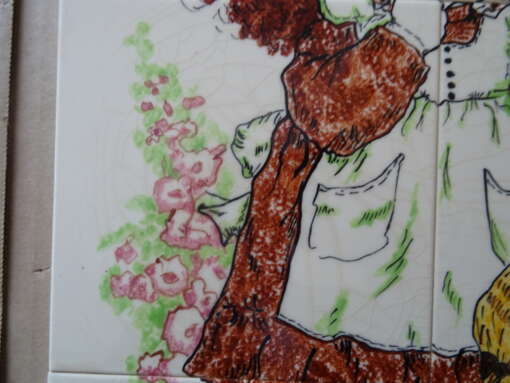 Mosa tegeltableau Sarah Kay vintage