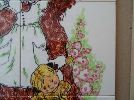 Mosa tegeltableau Sarah Kay vintage