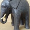 Antieke ebbenhouten beeld olifant 15cm
