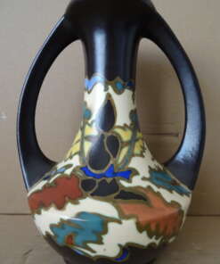 Elegante plateel vaas Bergen Belgique 26cm