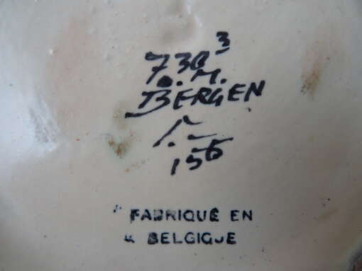Elegante plateel vaas Bergen Belgique 26cm